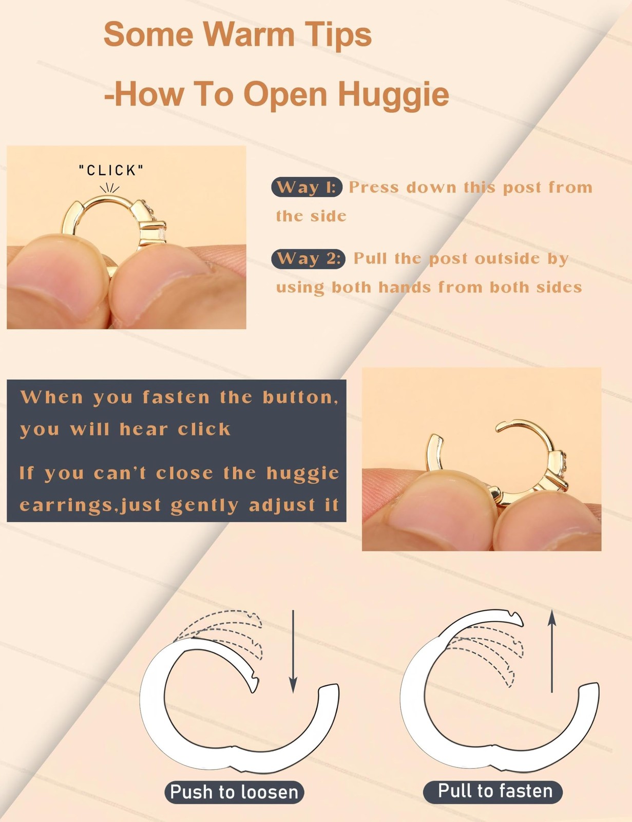 Flat Back Earrings for Women Hypoallergenic Surgical Steel Earrings for Sensi…