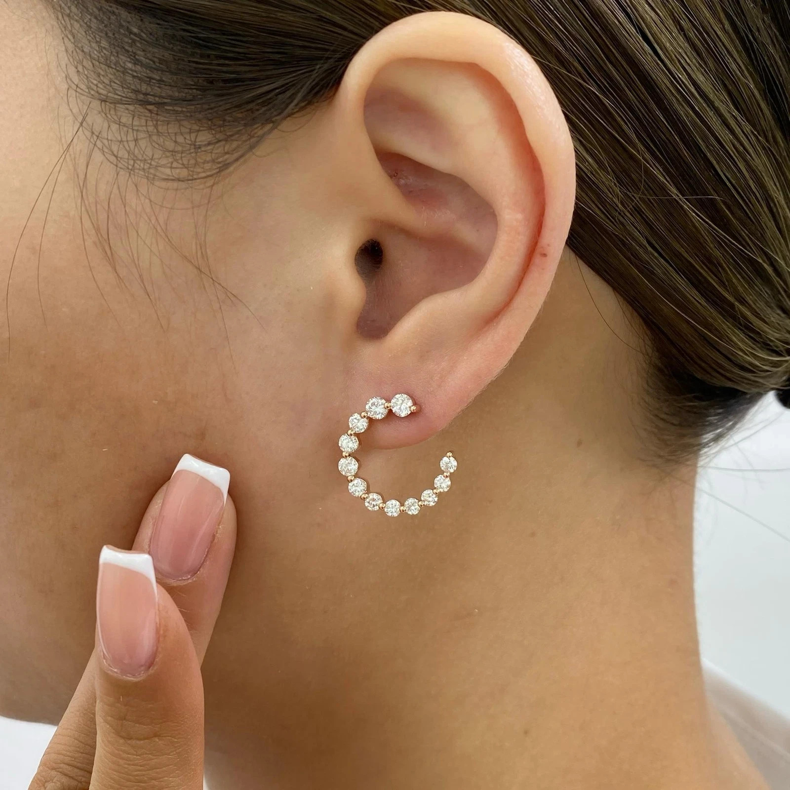 2Ct Round Cut Lab-Created Diamond Women’s Stud Earrings 14K Yellow Gold Plated