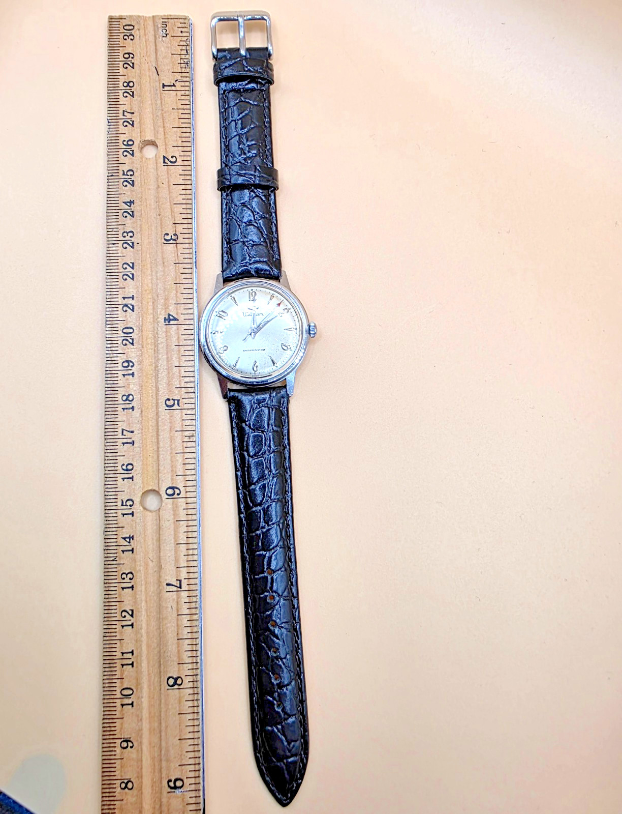 WALTHAM Rare Vintage 33mm Mechanical Swiss Watch7 Jewel S/S Second Hand Men’s