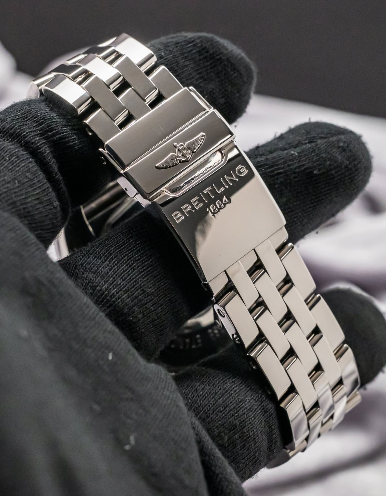 Breitling Chronomat 44 B01 Black Roman $9K MSRP Bracelet Chronograph AB0110