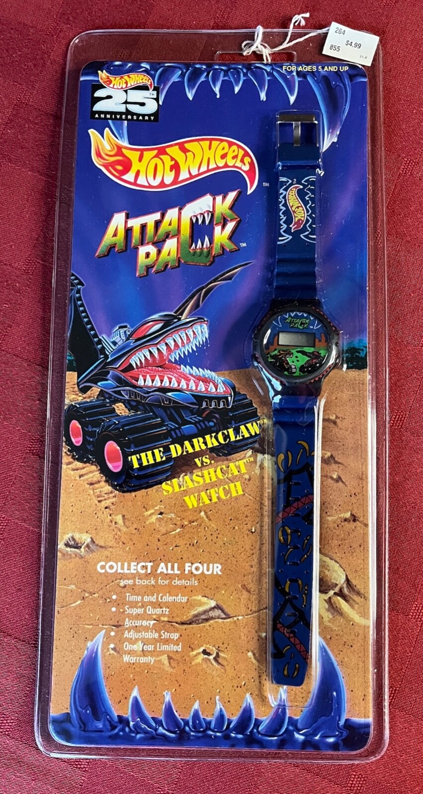 FOUR HOT WHEELS VINTAGE WRISTWATCH SET