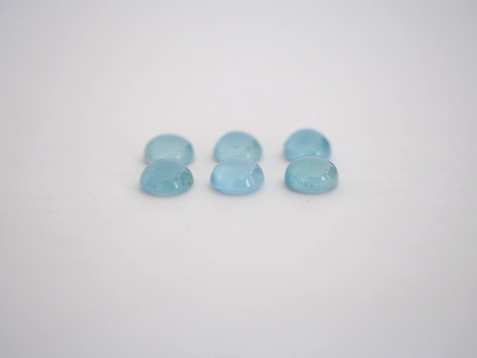 Aquamarine Cabochon 6 mm, Approximately 3.90 Carat (GTG-AQ-17)