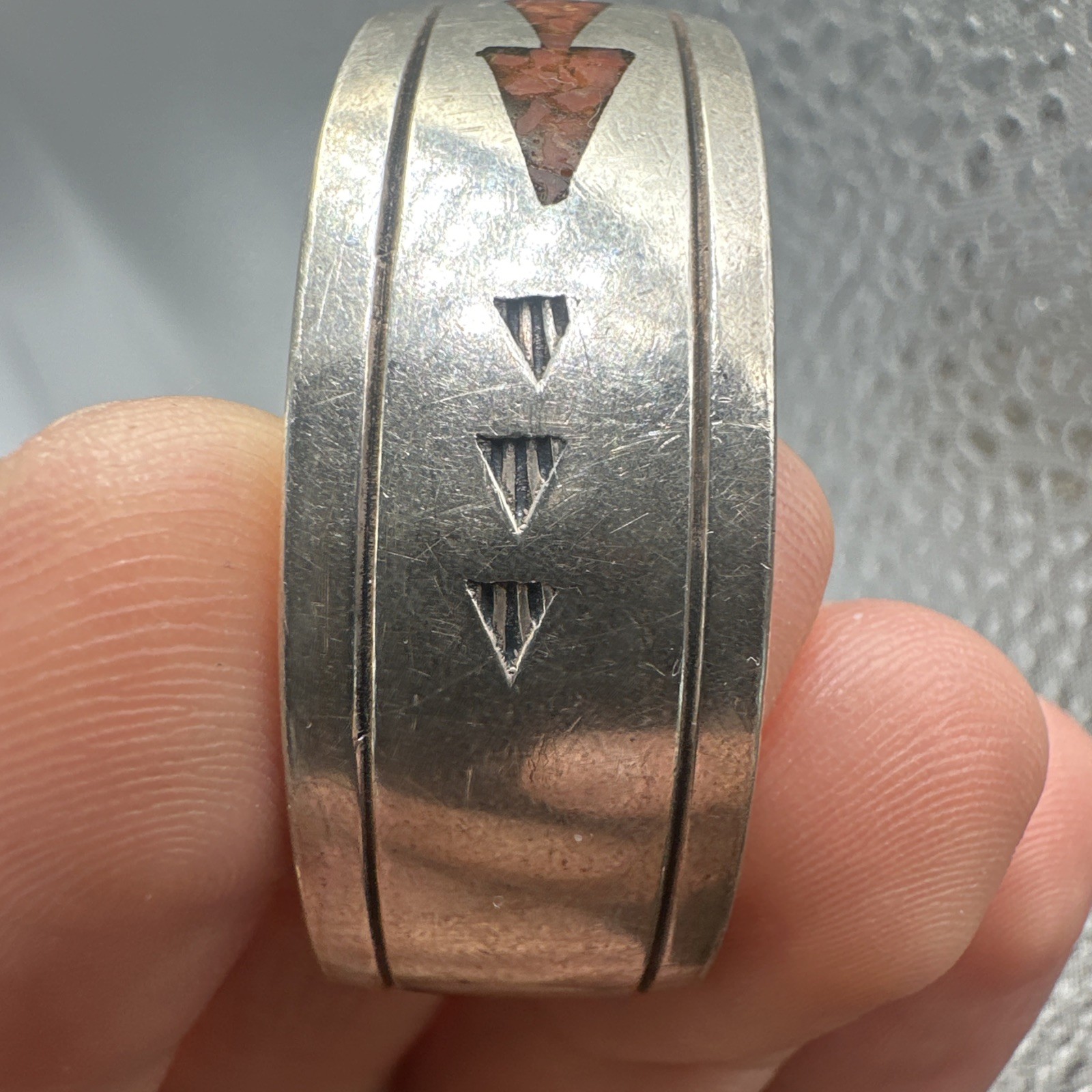 Vtg Early Tommy Singer Cuff Bracelet Sterling Sz 5.5 – ~6 Navajo 34.2g 13.5mm
