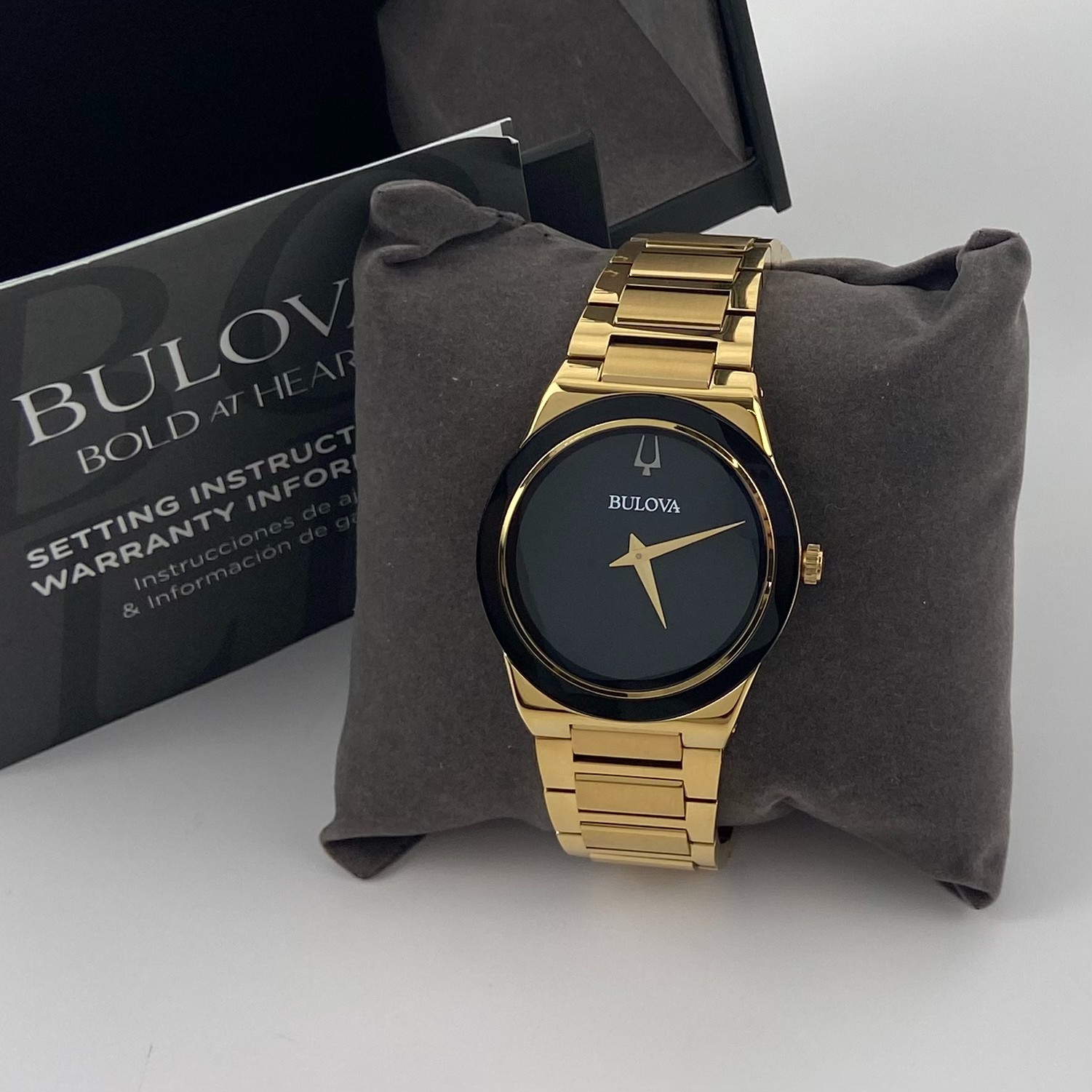 Bulova Millennia 97A183 Men’s Quartz Watch Black Dial Gold-Tone Stainless Steel
