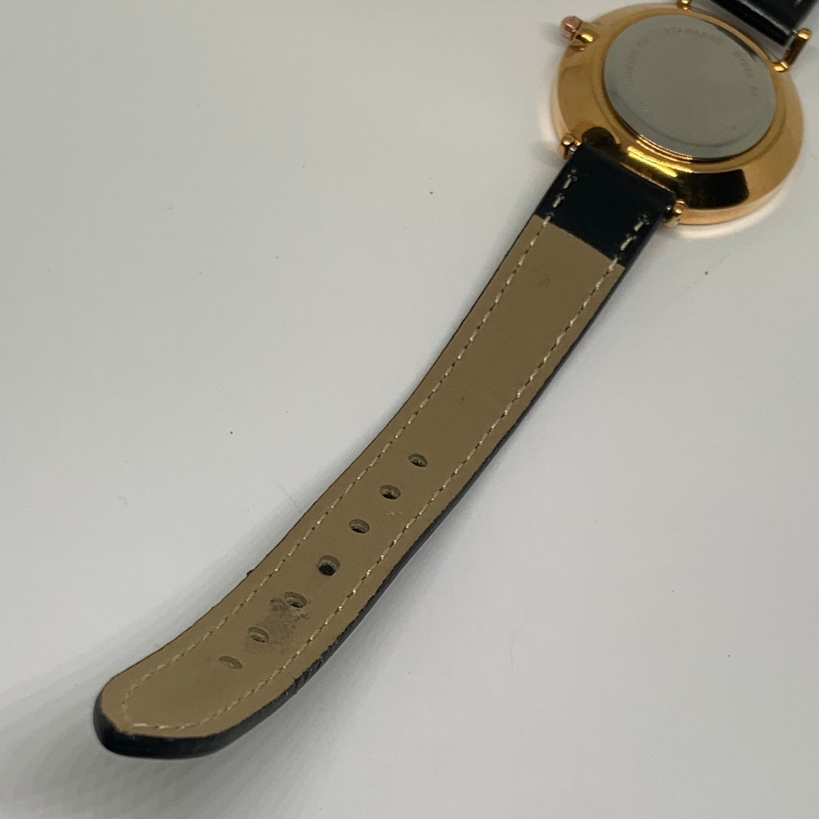Timeco women’s quartz analog date wrist watch 32mm rose gold running