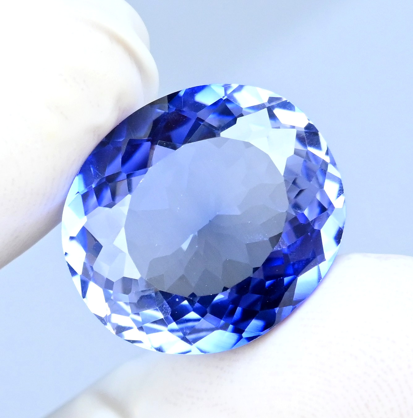 21.25 Ct Natural Montana YoGo Sapphire Blue Oval Certified Flawless Gemstones