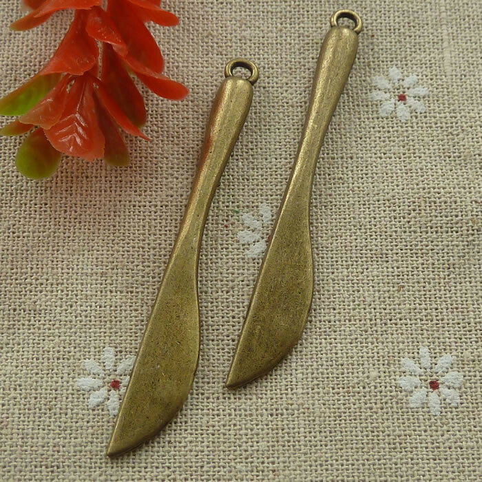 Free Ship 24pcs Antique bronze knife charms pendant 69X9mm L-1134