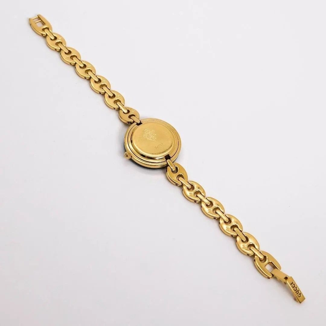 GUCCI Change Bezel 6 Colors 1100L Women’s Gold Watch with Box Card