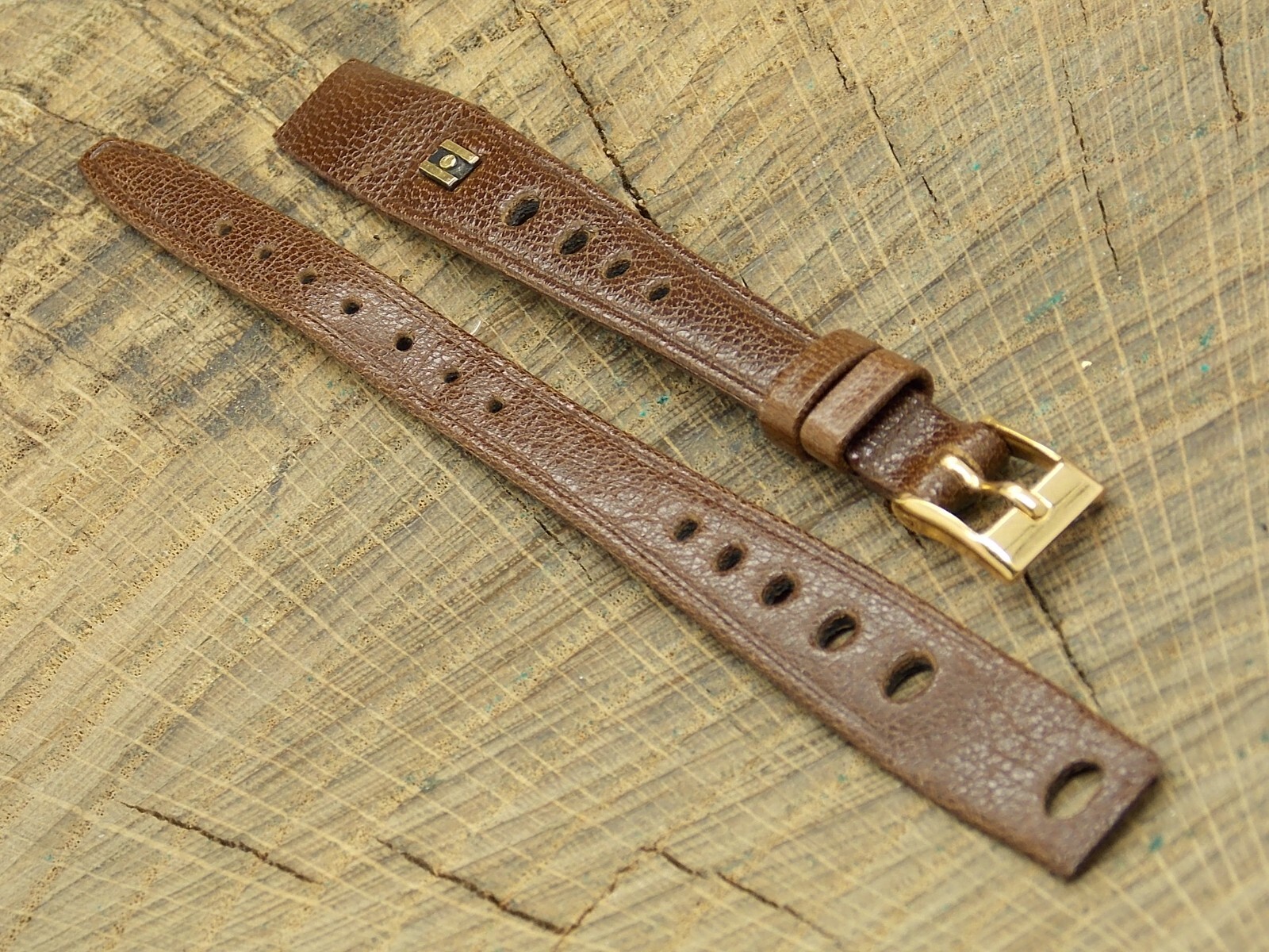 Hirsch Antelope w Gold Tone Buckle 12mm NOS Unused Vintage Watch Band Open Ended