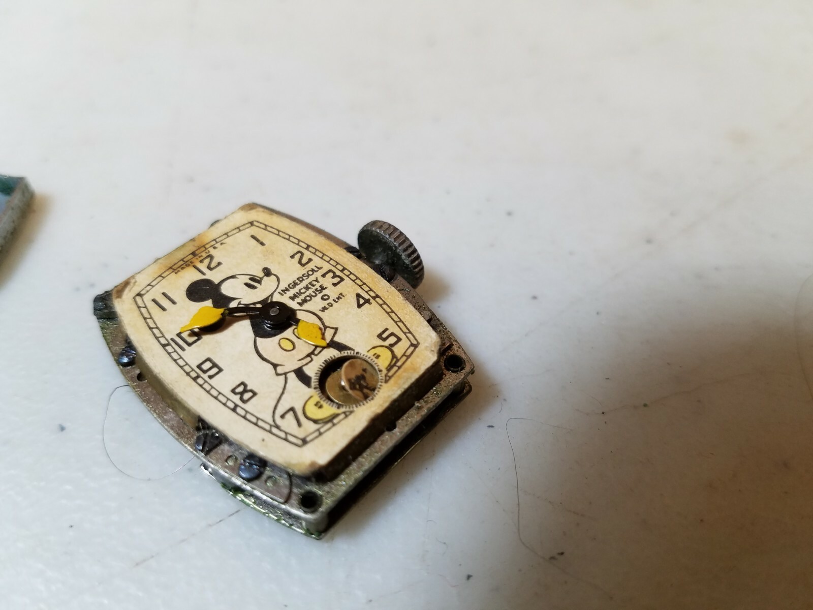 Antique c.1937 Ingersoll Mickey Mouse Deluxe Watch for Repair, Walt Disney Ent.
