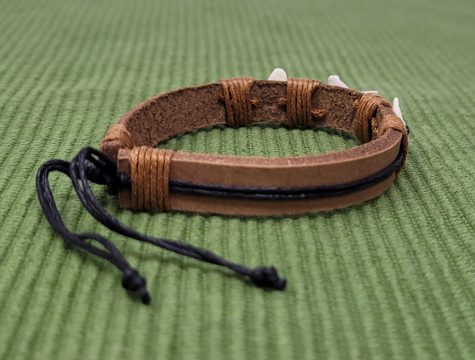 Real Shark Tooth Bracelet Shark Teeth Bracelet Adjustable Leather Bracelet