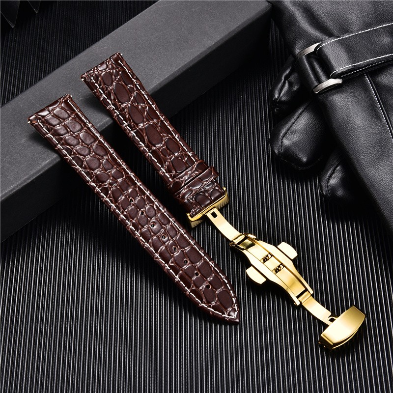 Correas De Reloj De Cuero Con Patrón De Cocodrilo Para Hombre Diseño De Lujo Cor