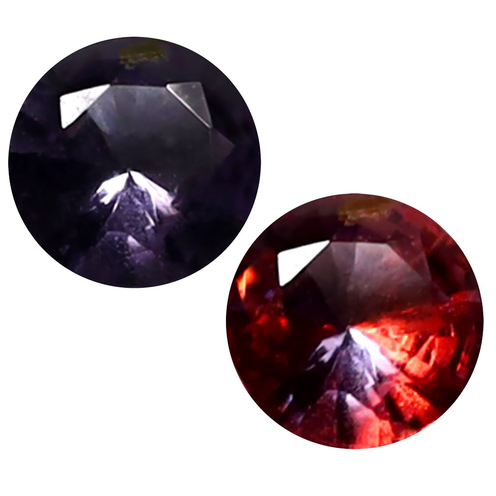 0.12 ct Round (3.28 x 3.27 mm) Green Natural Color Change Alexandrite