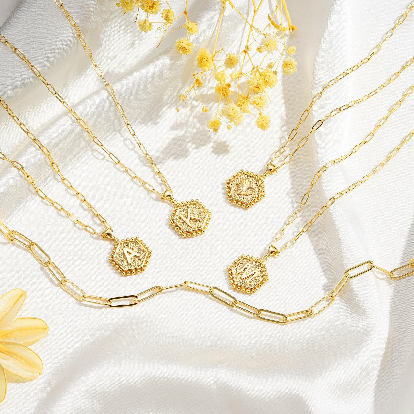 Gold Initial Necklace for Women – Layered Jewelry Gifts