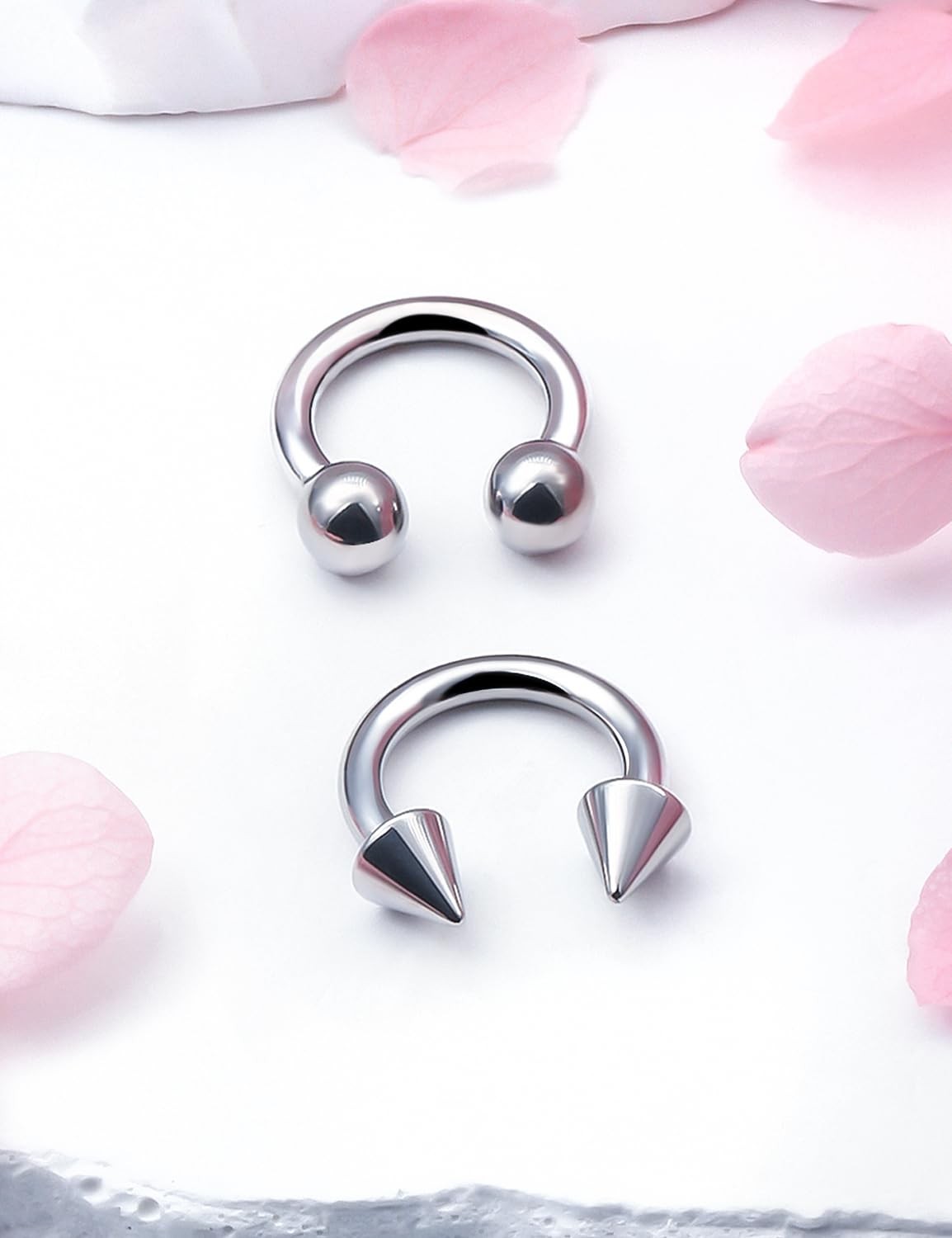 F136 Titanium 14g Septum Ring 14 Gauge Horseshoe Earrings Jewelry Surgical 14…
