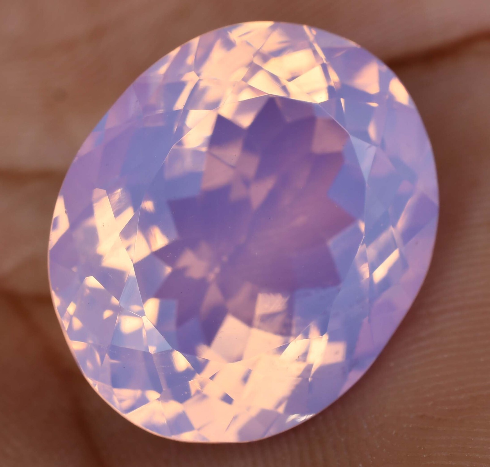 Natural Pink Opal 39.80 Ct Oval Welo Untreated Australian Certified Gemstone