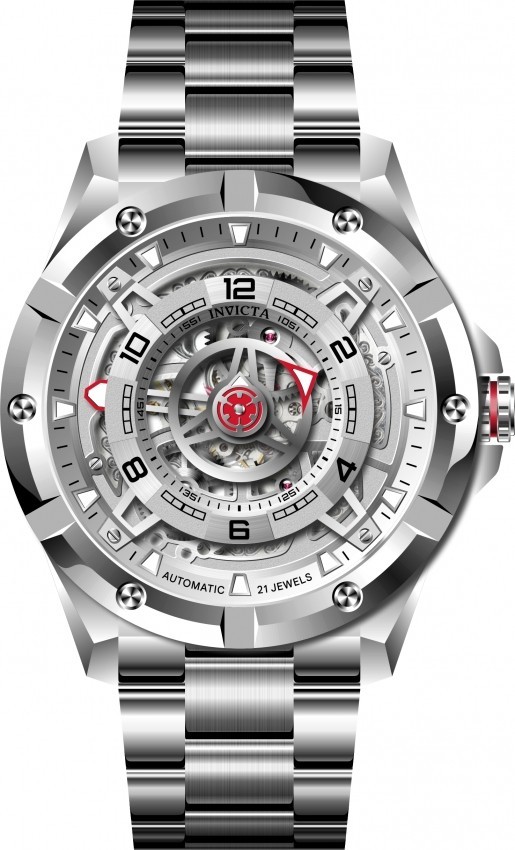Invicta Racing Interpoint Men’s Automatic Watch 43.5mm, Steel/Steel (70080)