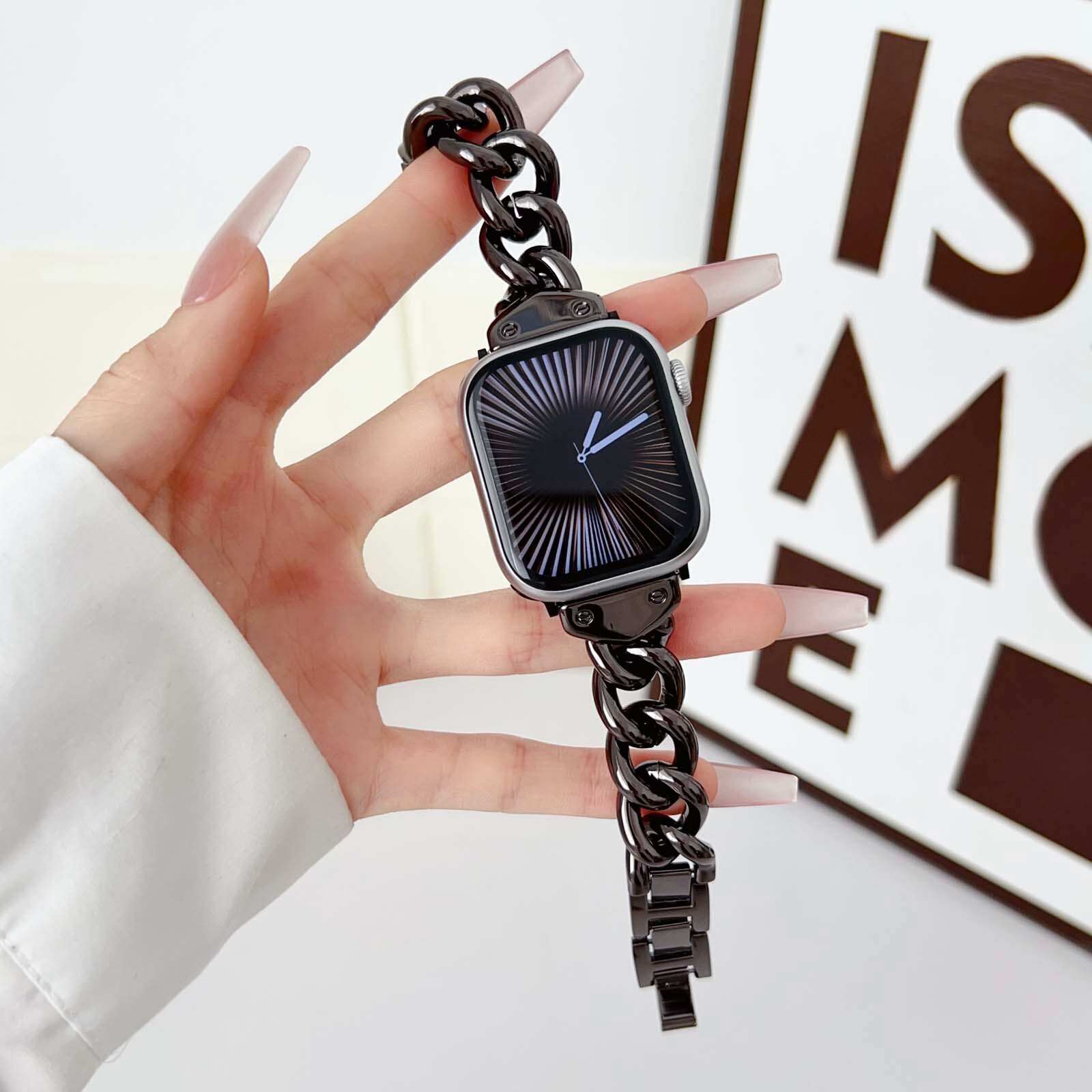 Fashion Chain Link Metal Band Bracelet For iWatch Series Ultra 2/1 10 9 8 7 6 SE