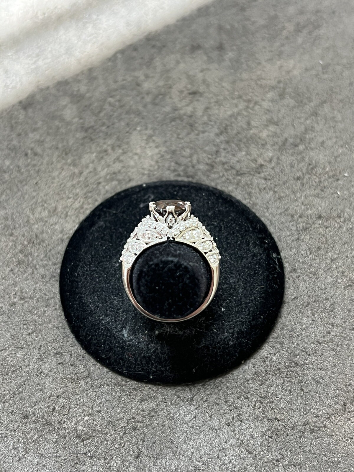 Tacori Chocolate Cz Stone .925 Sterling Silver Stunning Work Sz5 5G Estate New!!