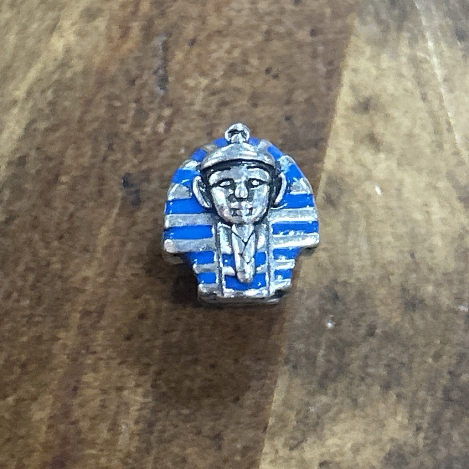 Soufeel Blue Enamel Egyptian Pharaoh Sphinx Face Egypt Bead Charm 925 Silver 2 G