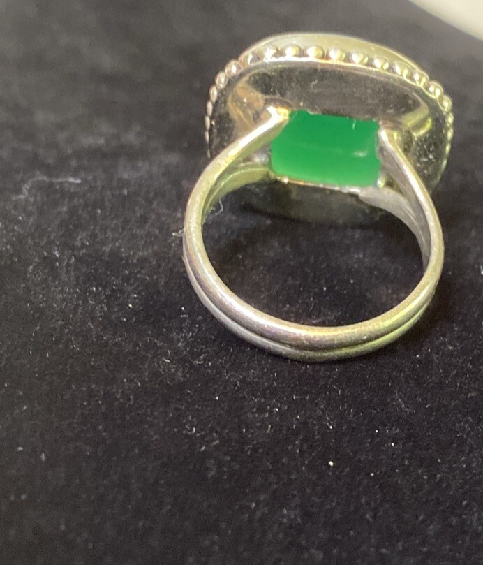 925 Sterling Silver Lot Of 4 Rings Sz. Varies Multiple Stones C11