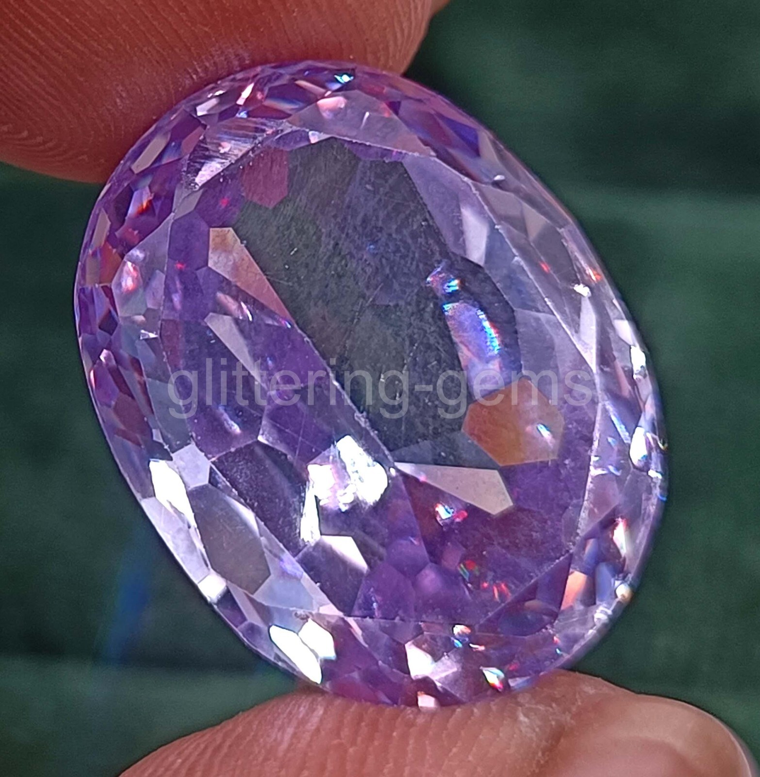 Natural 40.55 CT Oval Cut Purple Amethyst IGL Certified Loose Gemstone 5MSU