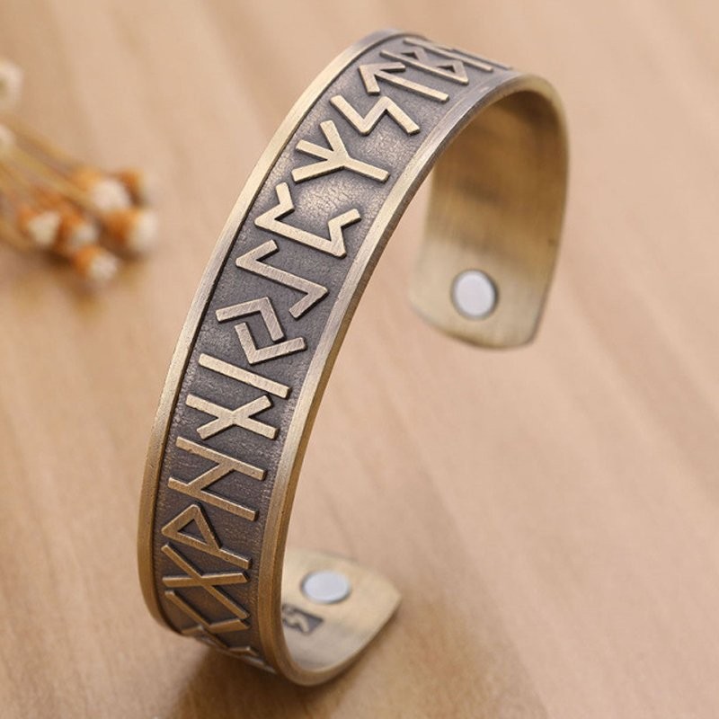 MENDEL Mens Nordic Norse Viking Rune Bracelet Bangle Men Amulet Cuff Wristband