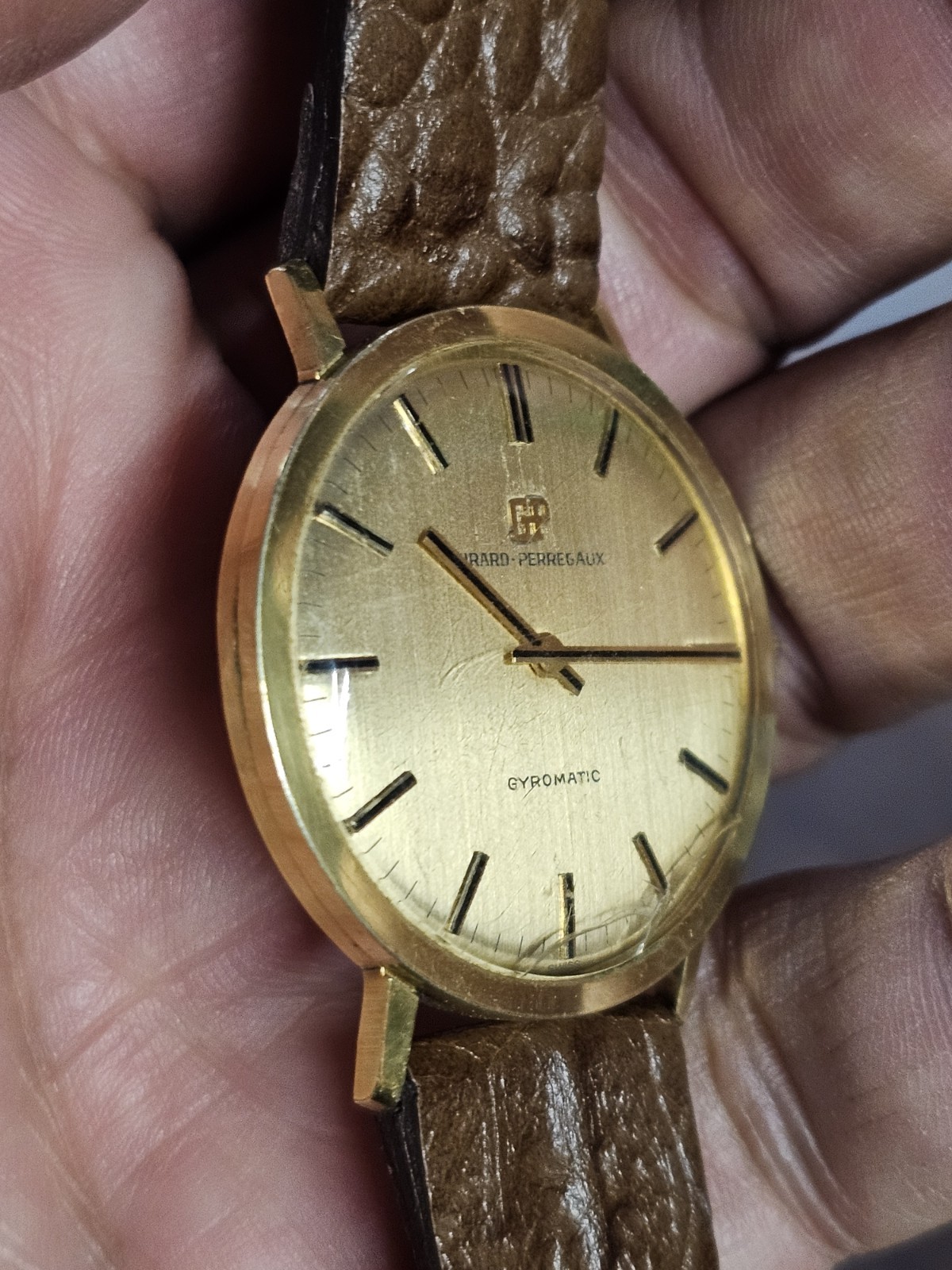 Vintage Girard Perregaux Gyromatic Gold Filled Watch 35mm