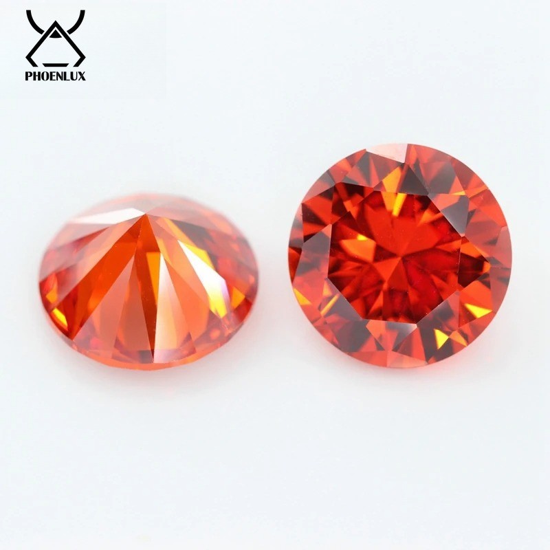 5A 14 Colors Round Red Black Cubic Zirconia Stone Loose CZ Stones For Jewelry
