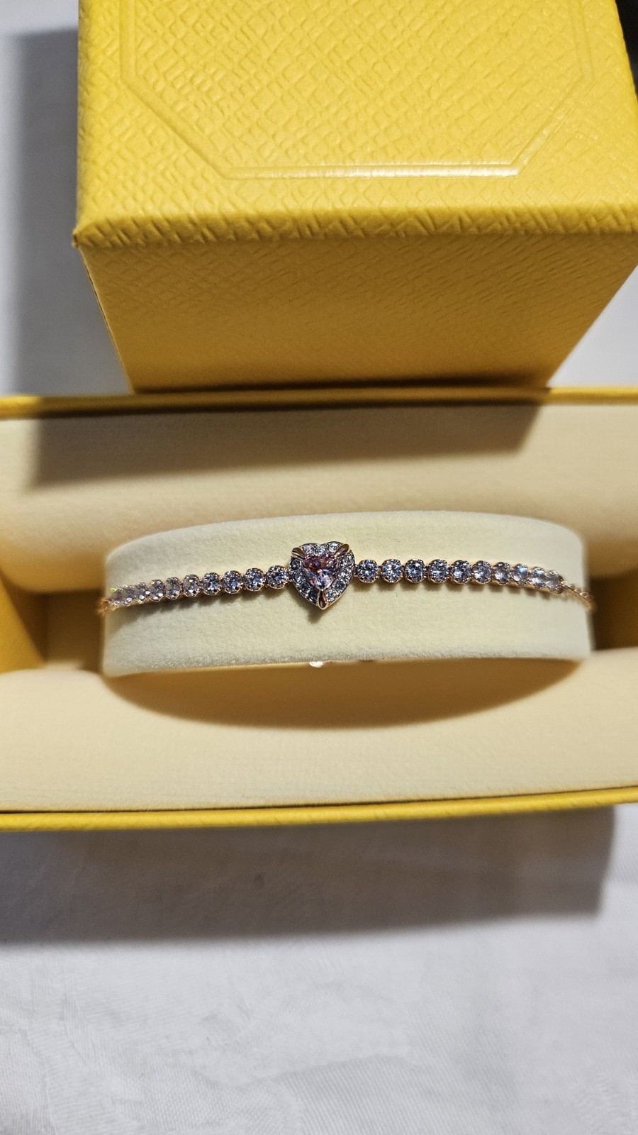 Swarovski One bracelet Heart Rose gold tone finish 5646745 Pink New