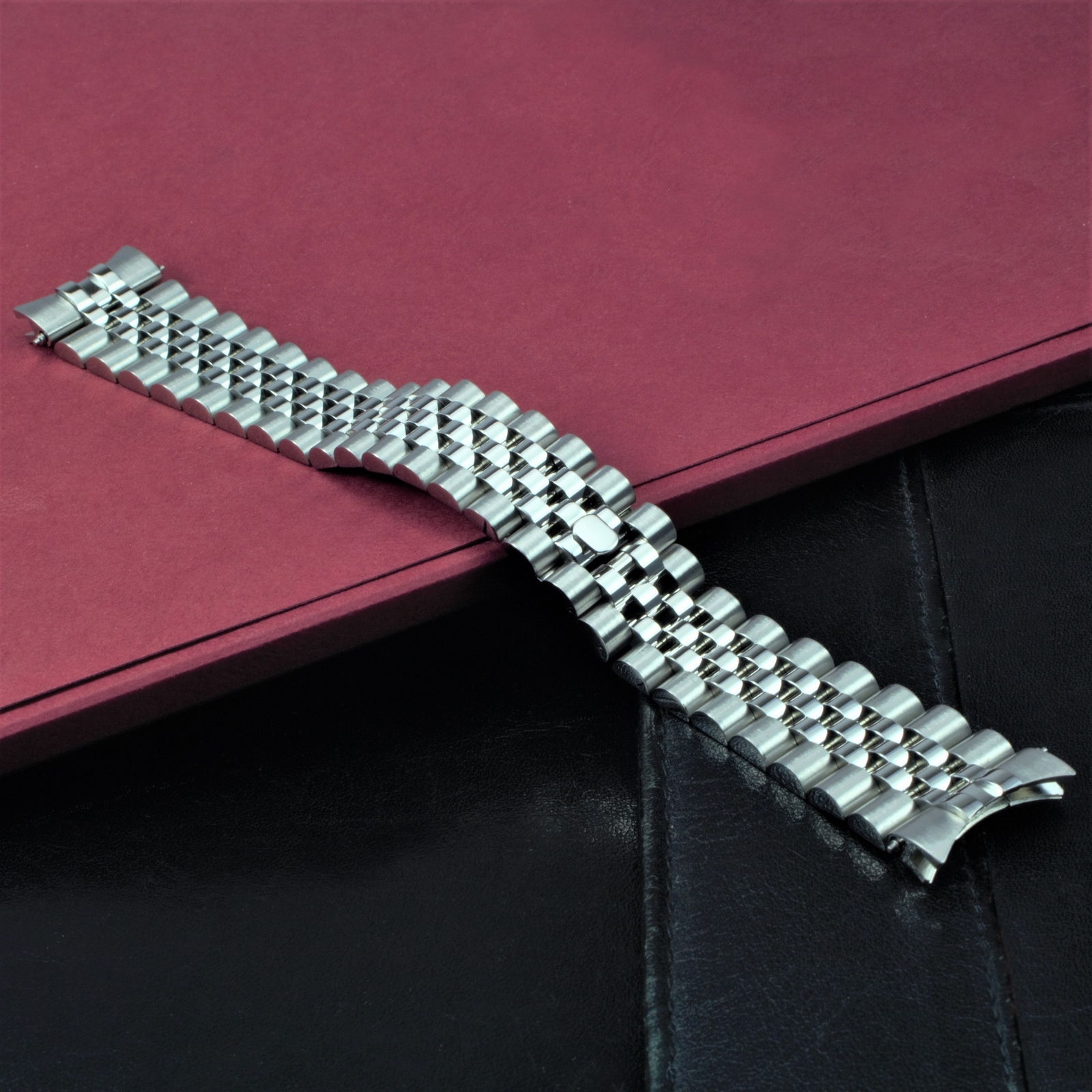 Bracelet, Jubile style, steel, concealed clasp, 20 mm, compatible to Rolex