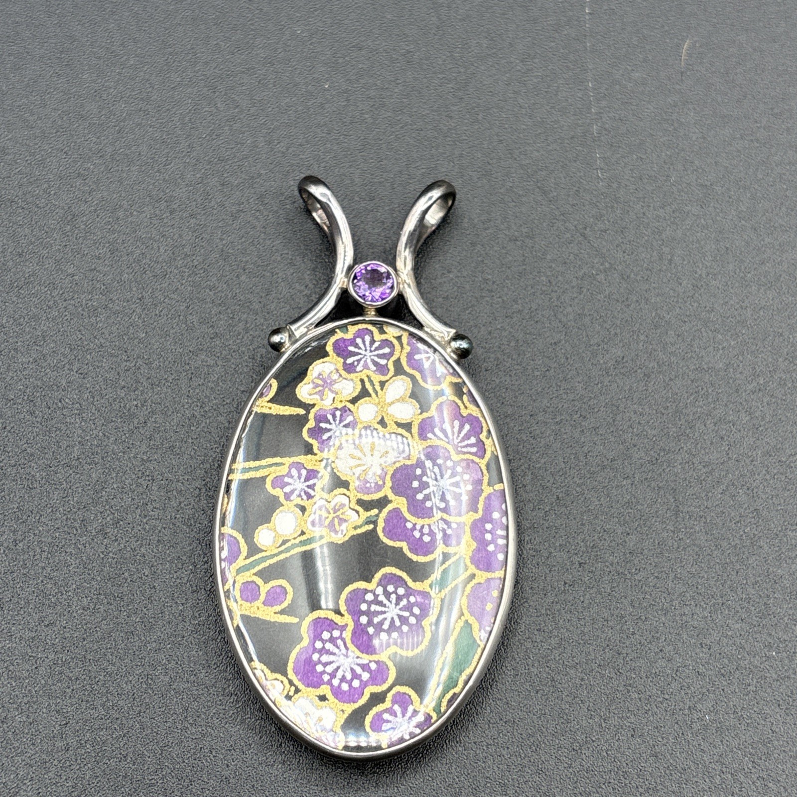 BEAUTIFUL Sajen Sterling .925 Patterned Double Sided Pendant 2.5″
