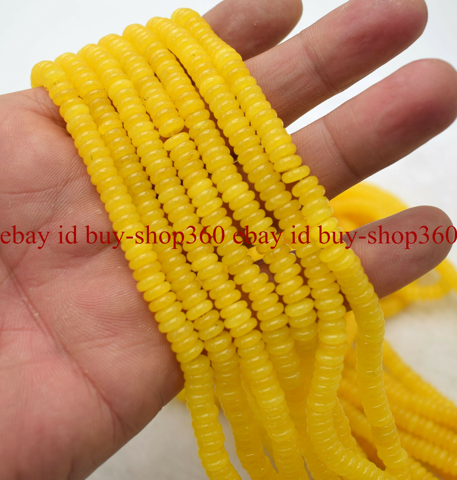 1pcs 3x8mm 4x10mm Natural Abacus Yellow Topaz Gemstone Loose Beads 15” AAA+