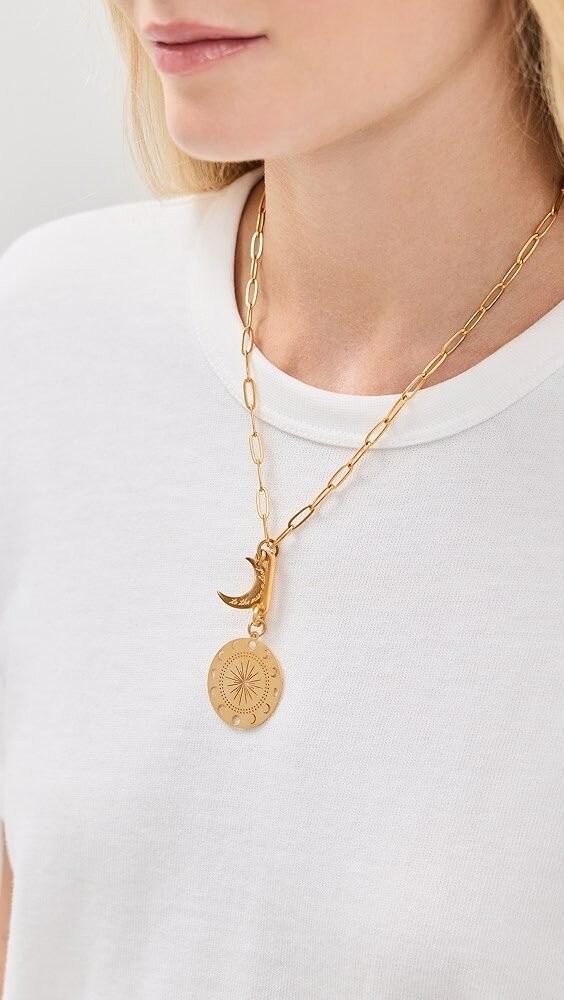 Elizabeth Cole Dream Necklace 24K Gold Plated Jewelry Gift