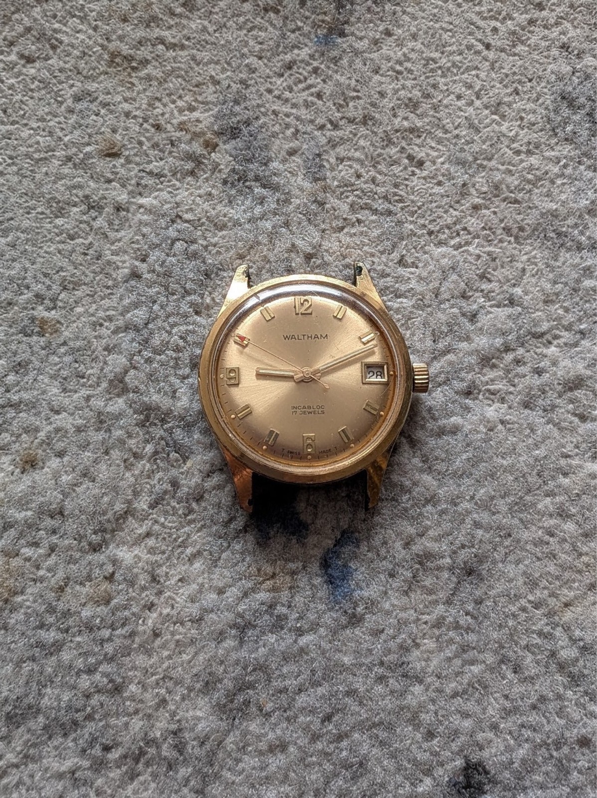Rare Vintage Swiss Waltham Red Arrow Men’s 17J Mechanical Watch Serviced+BoxBrac