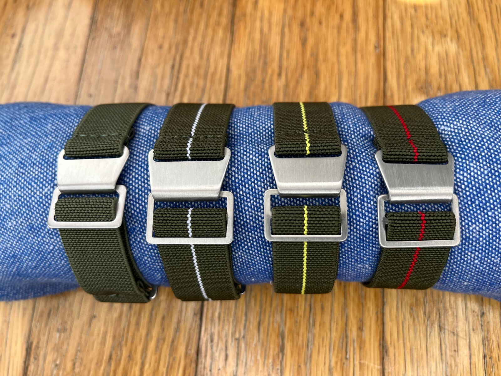 WISCASSET WATCH STRAPS Marine Nationale MN Parachute Elastic Strap (SHIPS FREE)