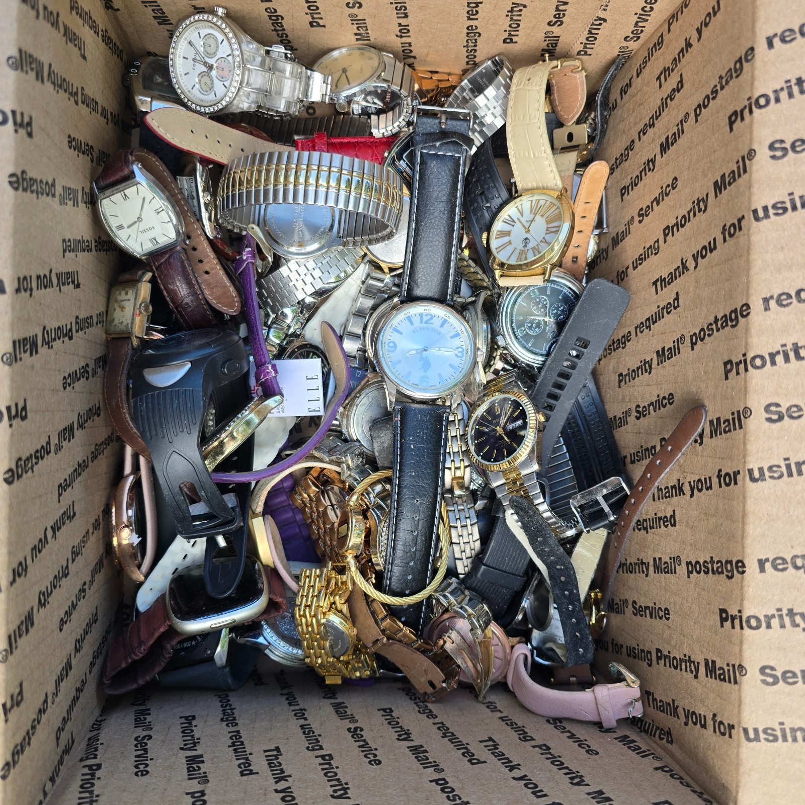 Watch Lot Men Women Jules Jurgenson Fossil Timex Skagen 17.6 LB VTG Modern PARTS