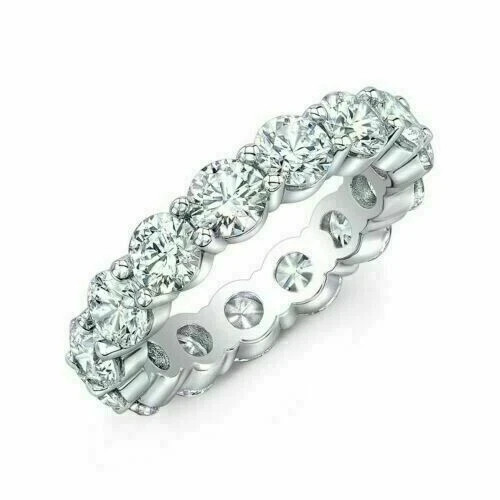 3Ct Round Cut Lab-Created Diamond Engagement Ring 14K White Gold Plated Silver