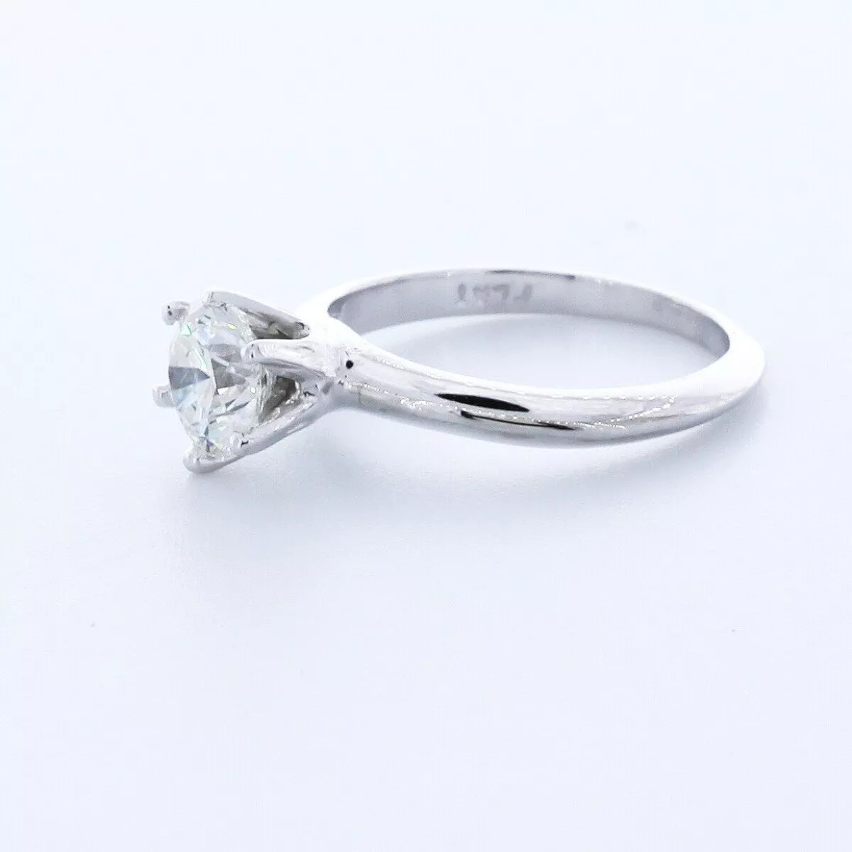 Solitaire Engagement Ring Platinum Classic 1.44 CT Round Lab-Grown Diamond F VS2