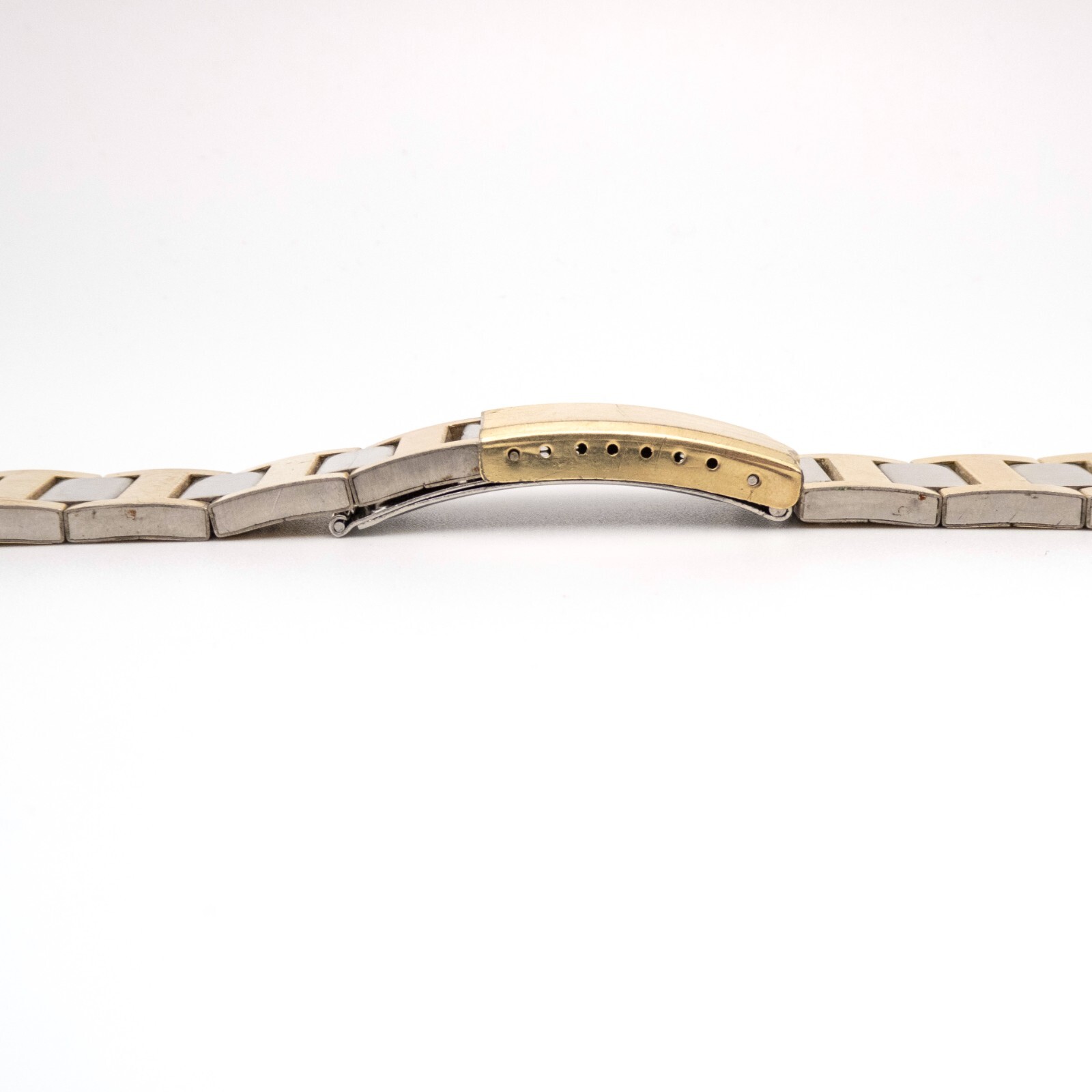 Vintage JB Champion 18.1 mm r.g.p. and s.s. wristwatch bracelet w/trifold clasp
