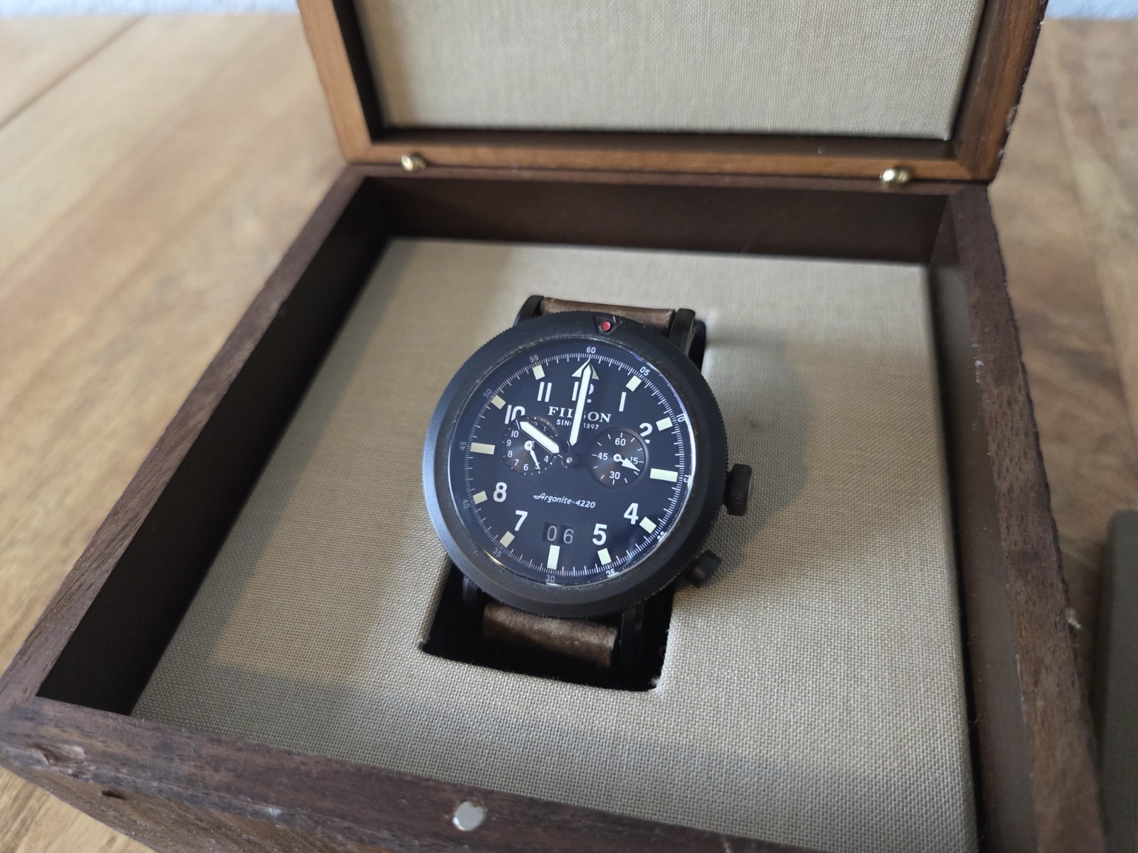Filson Scout Dual Time Watch | Brown/Black | Leather Strap | Discontinued | Rare