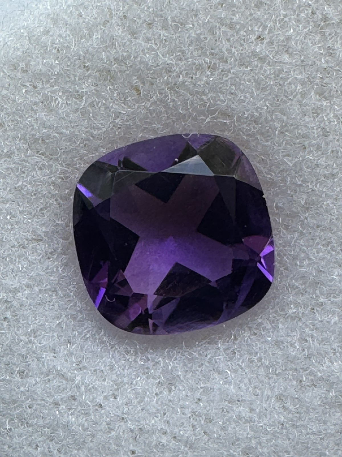Rich Purple URUGUAYAN AMETHYST. Antique Cushion, Eye Clean. 9 mm, 6.26 Carats.
