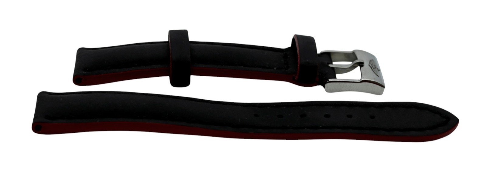 Original Breitling 20m Black/ Red Rubber Watch Band Strap with Buckle 224X A18BA