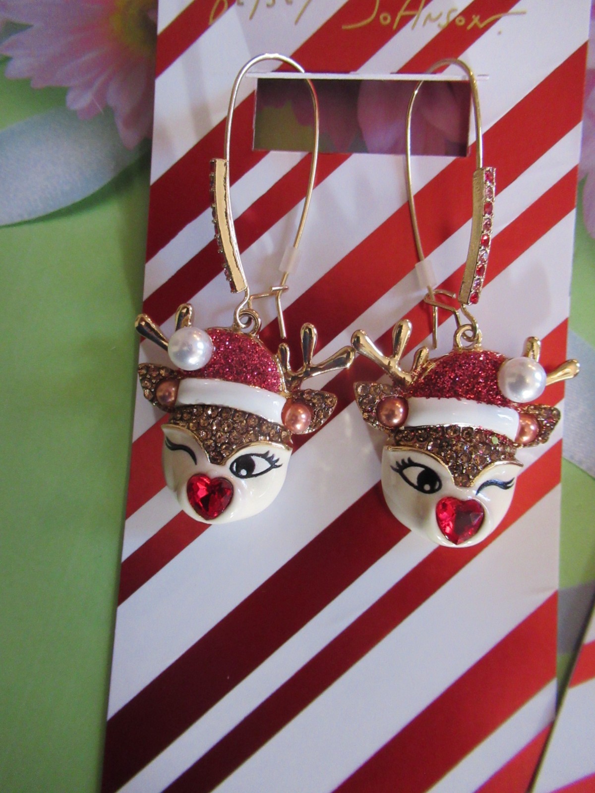 Betsey Johnson Authentic Christmas Earring Lot 3 Nutcracker Truck Reindeer NWT