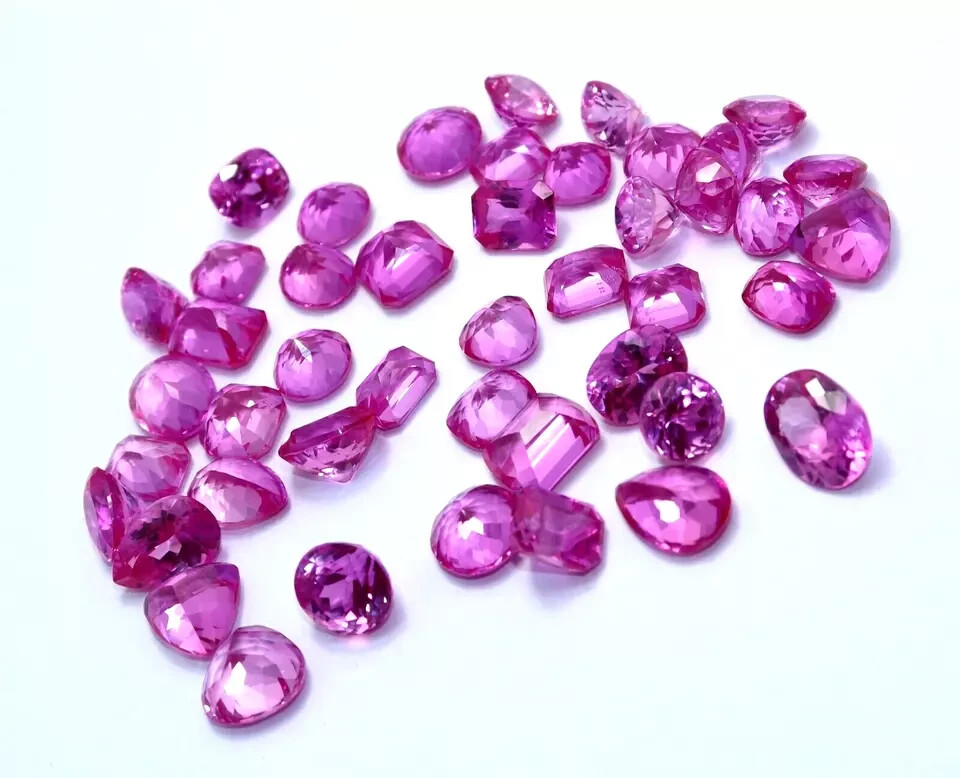 Natural Pink Sapphire 170 Ct 16-17 Pcs Mix Cut Certified Rare Loose Gemstone Lot