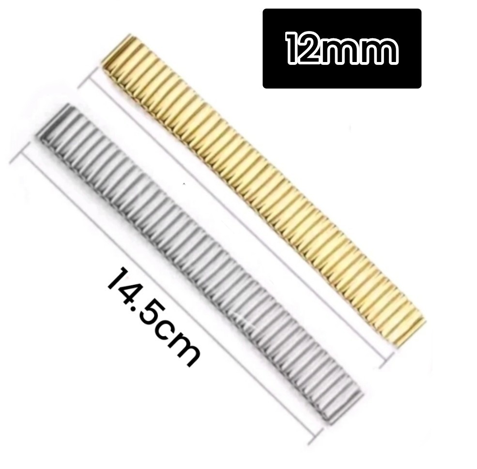 One-Piece Stainless steel Expander stretch metal watch Strap 12/14/16/18/20/22mm