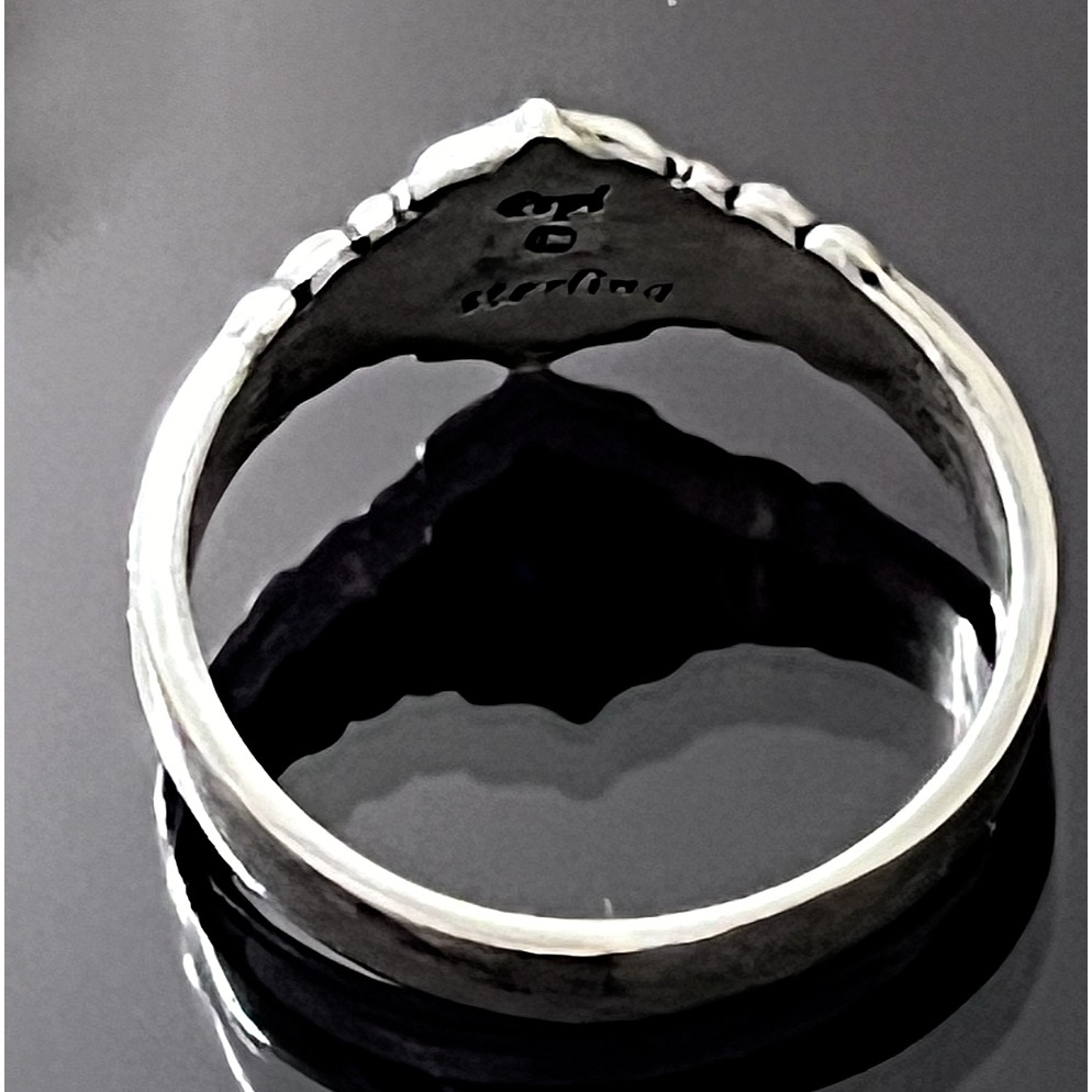 PEPI 925 STERLING SILVER OTTOMAN STILE RING SIZE 9.75 SKY