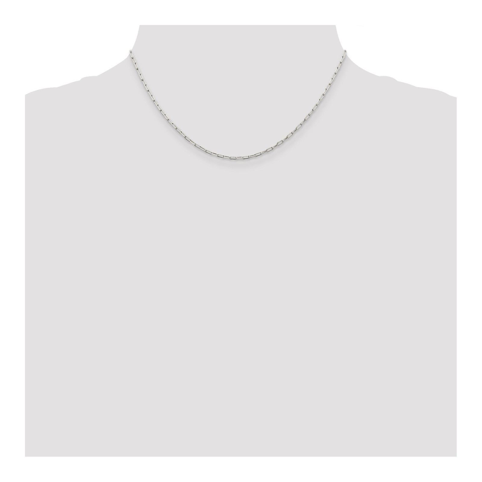 Sterling Silver Elongated Open Link Chain Chain 1.75-5mm 7-36″