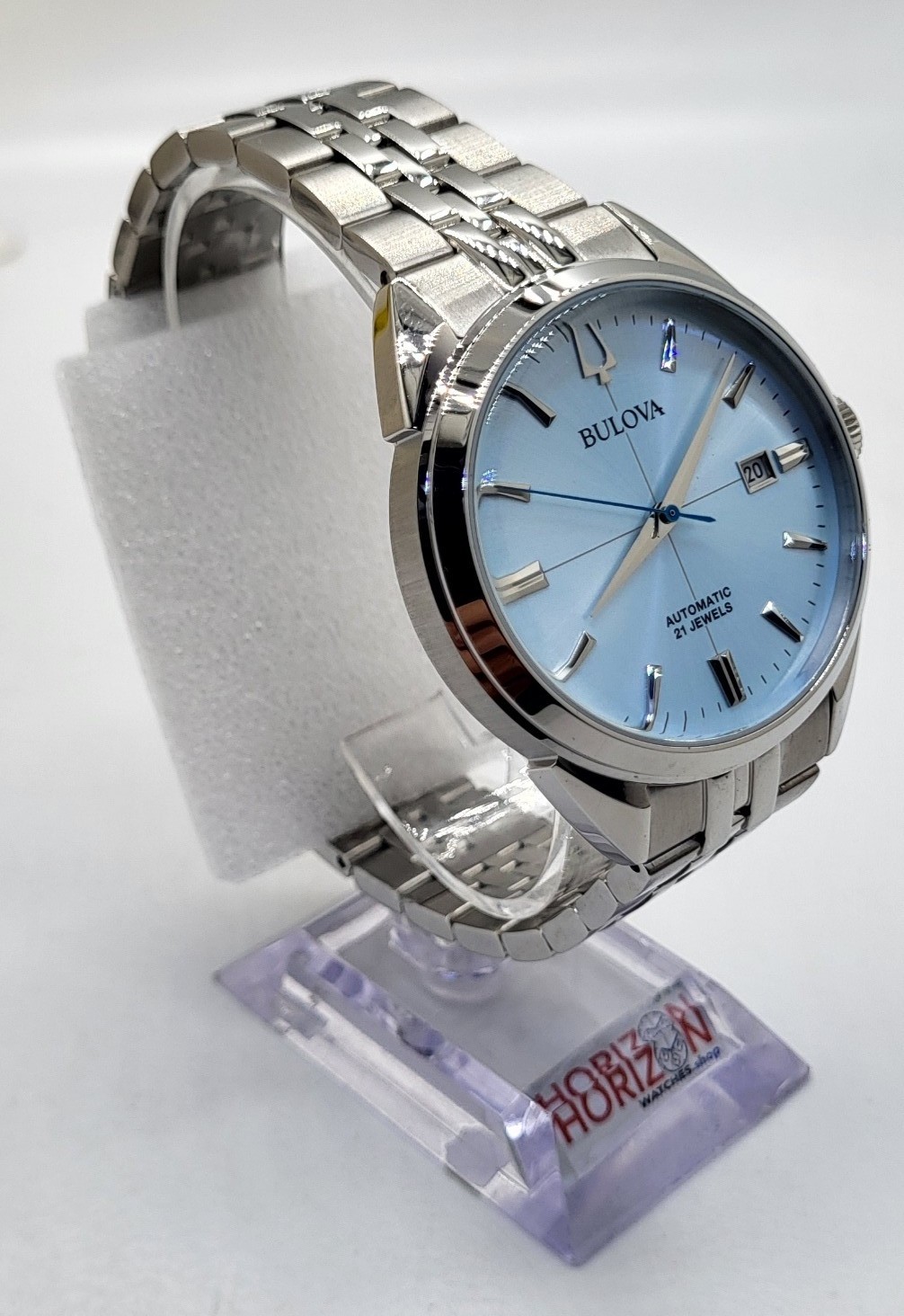 Bulova – Sutton, Blue Dial Stainless Automatic Men’s Watch 96B423