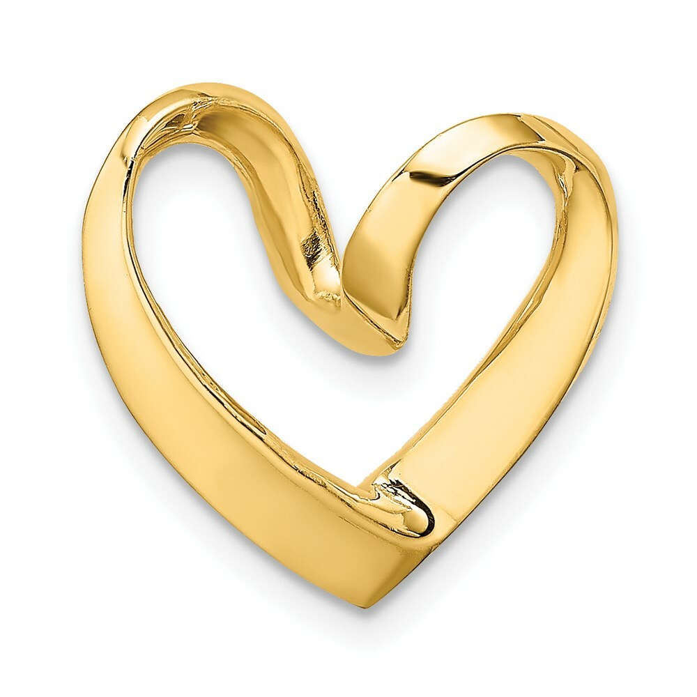14K Yellow Gold Polished Heart Slide Pendant K3977